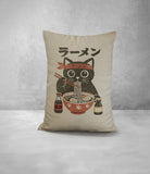 Ramen Act Faux Linen Lumber Pillow