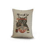 Ramen Act Faux Linen Lumber Pillow