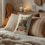Ramen Act Faux Linen Lumber Pillow