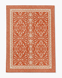 Rao low pile chair mat in Burnt Orange
