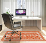 Rao low pile chair mat in Burnt Orange