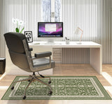 Rao low pile chair mat in Cilantro