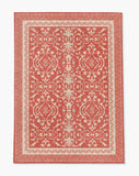 Rao low pile chair mat in Coral