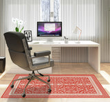 Rao low pile chair mat in Coral