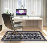 Rao low pile chair mat in Night Navy