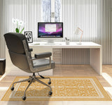 Rao low pile chair mat in Ochre