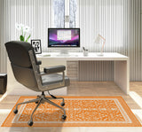 Rao low pile chair mat in Orange