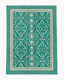 Rao low pile chair mat in Teal