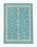 Rao low pile chair mat in Turquoise