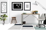 Rapu low pile chair mat in Grey