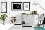 Rapu low pile chair mat in Sky