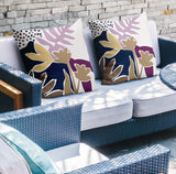 Ravel Botanical Reversible Indoor/Outdoor Square Pillow