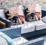 Ravel Botanical Reversible Indoor/Outdoor Square Pillow