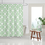 Raylan Geometric and Floral Shower Curtain in Mint