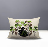 Rayo Rabbit Reversible Indoor/Outdoor Lumbar Pillow in Chartreuse - Size 25x18