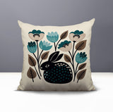 Rayo Rabbit Reversible Indoor/Outdoor Square Pillow in Emerald - Size 20x20