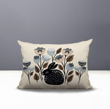 Rayo Rabbit Reversible Indoor/Outdoor Lumbar Pillow in Gray - Size 25x18