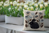 Rayo Rabbit Reversible Indoor/Outdoor Square Pillow in Gray - Size 20x20