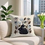 Rayo Rabbit Reversible Indoor/Outdoor Square Pillow in Gray - Size 20x20
