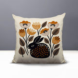 Rayo Rabbit Reversible Indoor/Outdoor Square Pillow in Orange - Size 20x20