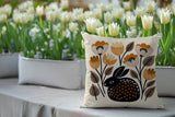 Rayo Rabbit Reversible Indoor/Outdoor Square Pillow in Orange - Size 20x20