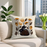 Rayo Rabbit Reversible Indoor/Outdoor Square Pillow in Orange - Size 20x20