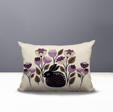 Rayo Rabbit Reversible Indoor/Outdoor Lumbar Pillow in Purple - Size 25x18