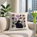Rayo Rabbit Reversible Indoor/Outdoor Square Pillow in Purple - Size 20x20