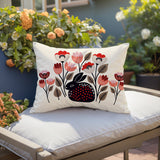 Rayo Rabbit Reversible Indoor/Outdoor Lumbar Pillow