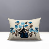 Rayo Rabbit Reversible Indoor/Outdoor Lumbar Pillow in Turquoise - Size 25x18