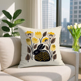 Rayo Rabbit Reversible Indoor/Outdoor Square Pillow in Yellow - Size 20x20