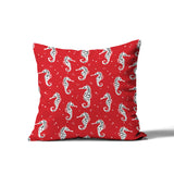 Barnon Seahorse Square Indoor/Outdoor Throw Pillow