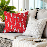 Barnon Seahorse Square Indoor/Outdoor Throw Pillow