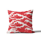 Copley Ocean Waves Square Indoor/Outdoor Throw Pillow