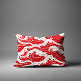 Copley Ocean Waves Lumbar Indoor/Outdoor Throw Pillow