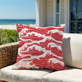 Copley Ocean Waves Lumbar Indoor/Outdoor Throw Pillow