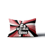 Downton It's Wine Lumbar Indoor/Outdoor Throw Pillow