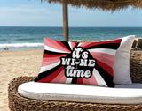 Downton It's Wine Lumbar Indoor/Outdoor Throw Pillow
