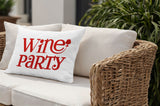 Fairfield Wine Party Lumbar Indoor/Outdoor Throw Pillow