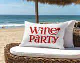 Fairfield Wine Party Lumbar Indoor/Outdoor Throw Pillow