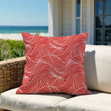 Foxlane Ocean Waves Square Indoor/Outdoor Throw Pillow