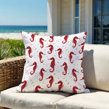 Hemmings Seahorse Square Indoor/Outdoor Throw Pillow
