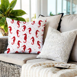 Hemmings Seahorse Square Indoor/Outdoor Throw Pillow