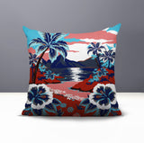 Kekoa Tropical Island Reversible Indoor/Outdoor Square Pillow