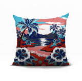 Kekoa Tropical Island Reversible Indoor/Outdoor Square Pillow
