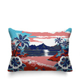 Kekoa Tropical Island Reversible Indoor/Outdoor Rectangle Pillow