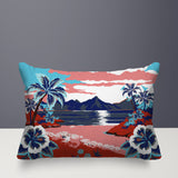 Kekoa Tropical Island Reversible Indoor/Outdoor Rectangle Pillow
