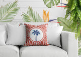 Leilani Palm Reversible Indoor/Outdoor Square Pillow