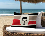 Molsley Wine Bottle Lumbar Indoor/Outdoor Throw Pillow