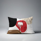 Parson Wine Glass Lumbar Indoor/Outdoor Throw Pillow